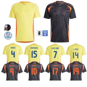 24/25 ColOMbiA JAMES Soccer Jerseys Kids Kit 2025 CoLUmBIa National Team Football Shirt Home Away Set Camisetas 2024 Copa America D.VALOYES ARANGO C. CHUCHO CUADRADO