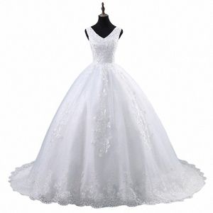 Shar Abiti 2024 Nuovo Sleevel Wedding Dres Elegante scollo a V Corte dei treni Vestido De Noiva Real Photo Robe De Mariee i9jN #