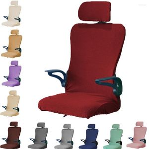 椅子はゲームヘッドレストカバーエラスティックオフィス取り外し可能なアンチフーリングダストプルーフコンピュータスリップカバー回転シートプロテクター