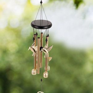 Decorative Figurines Pendant Hummingbird Wind Chime Ornament Vintage Decor Aluminum Chimes For Patio