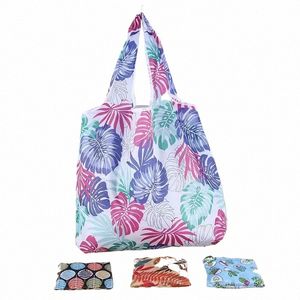 fi Printing Foldable Eco-Friendly Shop Bag Tote Folding Pouch Handbags Cvenient Large-capacity for Travel Grocery Bag E4ti#