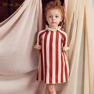 Bambina principessa cotone abito abito bagliore manicotto autunno primaverile bambino bambino abito abito a maglia abiti per bambini 1-5y 240319