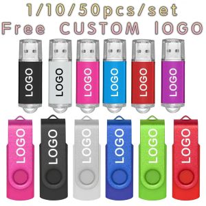 1 /10/ 50 Pcs Lot USB 2.0 Flash Drive Pendrive 1GB 2GB 4GB Pen Drive 8GB 16GB Memory Stick 32GB 50Pcs USB Stick 64GB Flash