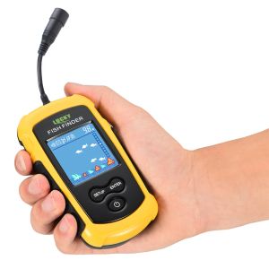 Finder Wireless tragbarer Sonarfischfinder, Fischermarmetektor, Sensorwandler mit LCD -Display