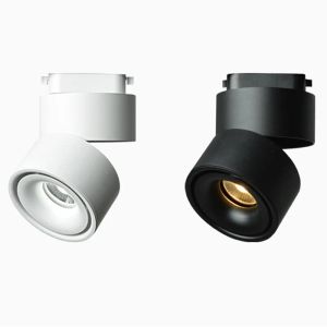 Luz de alumínio LED de alumínio LED de COB de espiga luminária de alumínio Frelanceting de trilhos de trilhos de 12w 15w Rail Spotlights Substitua lâmpadas de halogênio AC220V