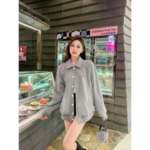 Shenzhen Nanyou High End MIU Home 23 New Product Daily Fashion Versatile Button Design Baseball Coat