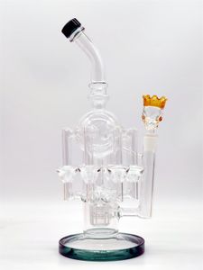 2024 Heady Glass Neo Fab 8 Arme Octopus 13 Zoll große Glasbongs Wasserpfeife Bong Tabakrauchen 14 mm Schüssel Dab Rig Recycler Bubbler Pipes