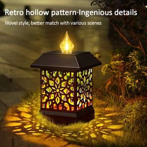 Outdoor Post Lights,IP65 Waterproof Solar stigma lamp,LED Bulb Included,Lawn Landscape Pillar Head Lamp Garden, Patio, Pathway