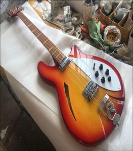 Custom whole high quality cherry red 4string bass guitar with customized service3255577