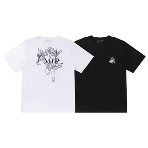 Mir designer t shirt män tshirts womens tshirt cupid ängel skum dubbel drake bokstäver rosskalle färgglad fempoängade stjärna casual kläder