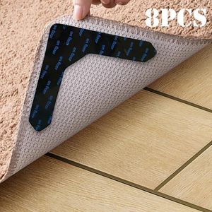 Bath Mats 8pcs Carpet Tape Non Slip Rug Reusable Pad Gripper For Area Rugs Dual Sided Adhesive Sticker Keep Corners Flat
