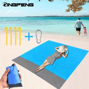 Mat 2x2.1m su geçirmez cep plajı battaniyesi katlanabilir kamp paspas yatak taşınabilir hafif piknik mat plaj mat
