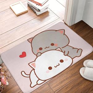 Bath Mats Mochi Peach Goma Floor Mat Kitchen Shower Door Pink Quick-Drying Bathroom Accessories Waterproof Anti Slip Toilet