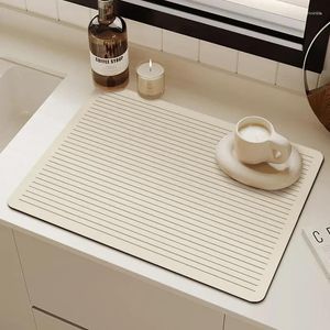 Table Mats Exquisite Kitchen Drain Pad Super Absorbent Dinnerware Placemat Desktop Decor Pads Drying Rug Bathroom Sink Drymats