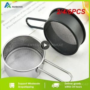 Baking Tools 2/4/6PCS Fine Mesh Flour Sieve With Handle Reinforced Frame Round Sifter Stainless Steel Powder Drainer Kitchen