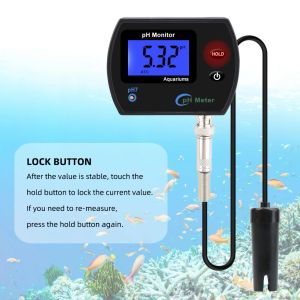 Water Monitor Tester Digital Water Analyzer PH Accurate Wall Mounted Online Hydroponics Tool for Aquariums Fish Tank US/EU Plug