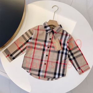 Kinder-Shirts, Baby-Shirt, Mädchen, Jungen, T-Shirt, Kinder-Set, Kinder-Designer-T-Shirt, Kleid, Schuluniform, 2023, Luxus-Sommer-Frühling, lange Ärmel mit Buchstaben, Umlegekragen