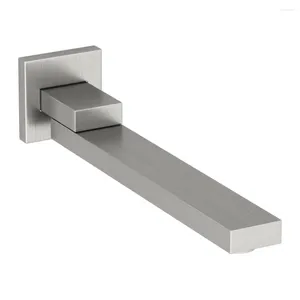 Bathroom Sink Faucets Tub Spout 1/2 NPT Square Spouts 180° Rotation Stainless Steel Folding Wall Mounted Brushed Nickel