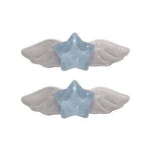 2pcs Small Hair Clip Sweet Lovely Star Wings Hair Barrettes Hairpins Dropship