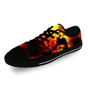 Sapatos Skull Guitar Flame Metal Rock Casual Casual Fashion 3D PRIMEL