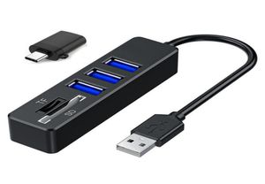 8 in 1 USB HUB Multi USBs Splitter with Type C OTG Adapter SD TF Card Reader For PC Laptop Computer 2pcsLot2042282