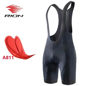 RION Summer Men Bicycle Clothing Bib Shorts Padded 3 Hours Black Male Road Mountain Tights Bike Clothes 240320