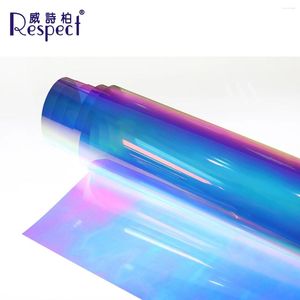 Window Stickers Chameleon Dichroic Building Glass Tint UV Cut Colorful Decorative Film for Mall Office Self Adhesive färgad