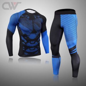 Set Winter New Men Ski Thermal Unterwäsche Sets Kompression Schweiß schnell Trocknen Radfahren Thermo Unterwäsche Männer Kleidung lange Johns