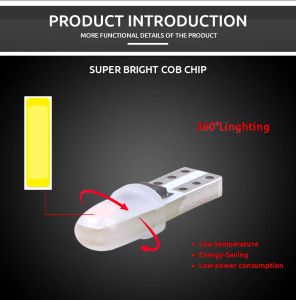 10pcs/lot t5ダッシュボードライト3014 2SMD LEDライトカーインテリアライトオートサイドウェッジ計器ゲージランプ電球