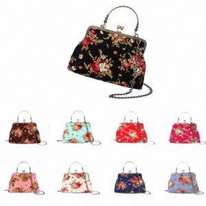 tela Kiss Lock Bag Borsa per le donne Chegsam Kisslock Borsa a tracolla Tracolla a catena Sera speciale Fr Inverno Chiusura Maniglia s1rz #