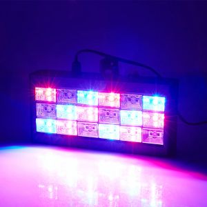 Alien 18 LED Strobe RGB Flash Stage Lighting Effect Ljud aktiverad för Club Disco Party DJ Holiday med variabel hastighetskontroll