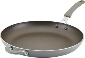 Pans Cook Create Nonstick Frying Pan/Skillet With Helper Handle 14 Inch - Gray