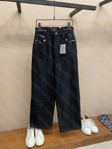 Rivet Fire Machine Head Loose Jeans Alta Qualidade Famosos Jeans 24ss Nova Moda Calças para Homens e Mulheres, Slim Fit, Alta Aparência, Frete Grátis