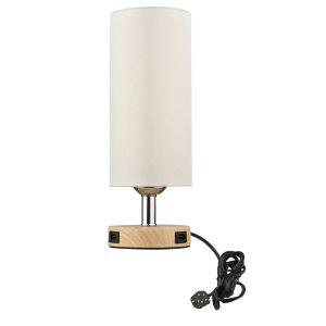 LED -skrivbordslampa Touch Control Bedside Table Lamp med E26 LED -glödlampa varmt vitt ljus modern bordslampa 2 USB -portar för sovrum