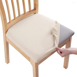 Chair Covers Olanly Stretch Cover For Dining Room Elastic Jacquard Desk Seat Cushion Protector Prevent Dirt Home Decor 1PC