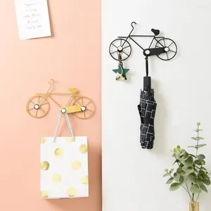 Kancalar kanca depolama ev dekoru askı bisiklet şekli duvar sanat demir ceket şapkaları anahtar zinciri raf tutucu dekora