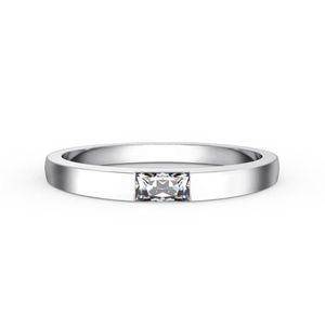 Ringar 05CT Princess Cut Diamond Engagement Solitaire för sin solida platina 950 Ring Marriage Jewelry5396333 Drop Delivery Jewely Dh4ka