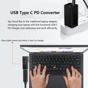 PD 100W Laptop Power Charger Supply Adapter USB Type-C Female to DC Male Jack Plug Converter ASUS 19V 20V HP 19.5V Dell 19.5V