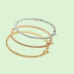 Ny Perlee Designer Armband Women Bead Armband Luxury Plated Gold Bangle Women Snake Chain Jewelry for Men Essential Wedding Presents ZH211 E4
