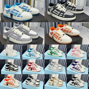 2024 Designer estivo Skel-top Scarpe casual Skelet Bones Runner Top Low Skel Skeleton Donna Uomo Moda Retro Sneakers Nero Bianco Scarpe in vera pelle Lace Up rwt