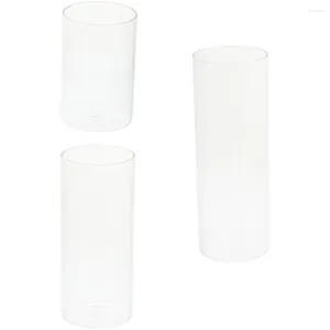 Candle Holders 3pcs Tealight Practical Decorations Glass Cup