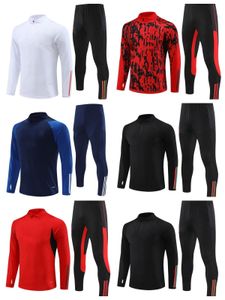 23 24 MAN Unitedl mens tracksuits logotipo bordado roupas de treinamento de futebol ao ar livre camisa de jogging futebol treino homens crianças kit moletom