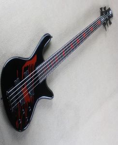 New Arrival 5 strings Black Body Electric Bass Guitar with Active CircuitBlack hardwareRosewood fingerboardoffer customize8485958