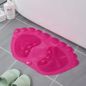 Tapetes de banho PVC macio antiderrapante anti bacteriano e massagem chuveiro de silicone com ventosas fortes