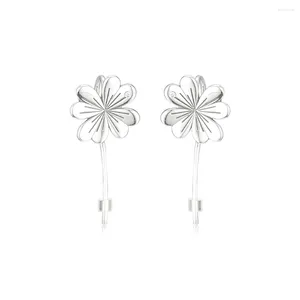 Ohrstecker CKK für Damen Lucky Four-Leaf Clovers Earring BrincoS 925 Sterling Silver Jewelry Pendientes Earings Orecchini