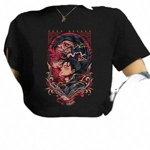 Attack Titan Final Seas 4 T -shirt Kvinnor Anime Shingeki No Kyojin Eren Yeager Print Tshirt Men Plus Size Cott Tops A7R7#