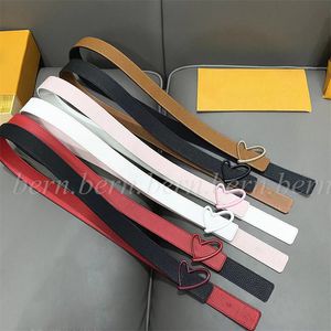 Premium Leather Fashion Love Shaped Buckle Belt Width 3.0cm Women's Belts With Gift Box