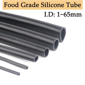 100 см I.d 2 ~ 16 мм пищевой класс черный силиконовый резиновый шланг с теплостойким гибким молочным шлангом пивной труб