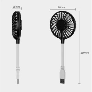 Mini USB Flexible Cooling Fan Rechargeable Small In-line Silent Office Table Electric Fan Outdoor Portable Summer Cool Tools