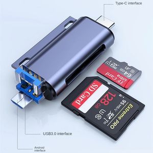 Новый 2024 Type-C карт считывателя карт Three-In-One USB3.0 чтения карт OTG Mobile Phone Computer Smart TF/SD Micro USB Reader Reader